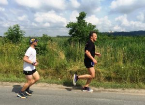 W lipcu podczas biegu z Krakowa do Tyńca i z powrotem omawialiśmy projekt: Łukasz i Tomek